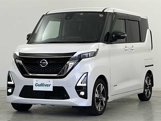 日産 ルークス HWS Gターボ アーバンクロム プロパイロットED 宮城県 2022(令4)年 6.1万km ホワイトパール プロパイロット/車線逸脱防止支援システム/エマージェンシーブレーキ/両側パワースライドドア/アラウンドビューカメラ/純正9型ナビ/・BT.SD.HDMI/フルセグTV/合皮シート/ビルトインETC/ドライブレコーダー(F)/革巻きステアリング/ステアリングスイッチ/プッシュスタート/スマートキー×２/電動パーキングアシスト/純正フロアマッド/純正アルミホイール/純正ドアバイザー/LEDヘッドライト/LEDフォグランプ/アイドリングストップ/横滑り防止機能/ロールサンシェード/シートバックテーブル
