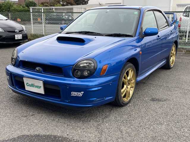 スバル インプレッサ ＷＲＸ STi プロドライブスタイル 神奈川県 2002(平14)年 11.7万km WRブルーマイカ ルーフベンチレータ/電動格納ミラー/ヘッドライトレべライザー/STIマフラー/ケンウッドツイーター/STIタワーバー/ラリー風バンパー/リモコンキー/スペアキー/HIDライト/ETC/純正フロアマット/純正ヘッドライトガーニッシュ