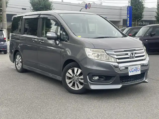 ホンダ ステップワゴン スパーダ パワーエディション 東京都 2013(平25)年 8.2万km ポリッシュドメタルメタリック (株)IDOMが運営する【じしゃロン昭島店】の自社ローン専用車両になります。こちらは現金またはオートローンご利用時の価格です。自社ローンご希望の方は別途その旨お申付け下さい/純正ナビ（ＳＤ・ＤＶＤ・ＴＶ）/バックカメラ/パワースライドドア/ETC/ウィンカーミラー/純正アルミホイール/純正フロアマット