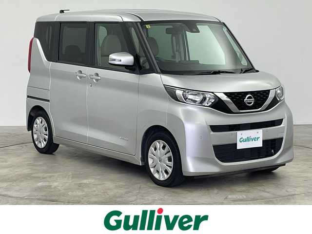 日産 ルークス X 群馬県 2021(令3)年 7.8万km スターリングシルバーM 社外７インチナビ　アラウンドビューモニター　片側パワースライドドア　全方位運転支援システム　オートライト　ＡＨＢ　ベンチシート　ステアリングリモコン　コーナーセンサー　スマートキー　ＥＴＣ　禁煙車