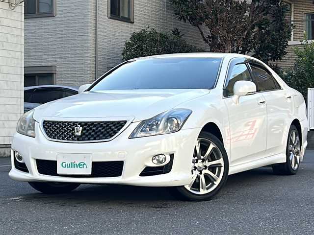 トヨタ クラウン アスリート ナビパッケージ 埼玉県 2008(平20)年 11.7万km ホワイトパールクリスタルシャイン 登録時116218km/純正HDDナビ/フルセグTV/CD/DVD/MD/AUX/バックカメラ/スマートキー×２/SPORTモード/SNOWモード/ECOモード/パワーシート（D＋N席）/革巻きハンドル/ステアリングリモコン/純正18インチアルミホイール/クルーズコントロール/ビルトインETC/純正フロアマット/電動格納ミラー/ウィンカーミラー/キセノンヘッドライト/フォグランプ/オートライト/ドアバイザー/プッシュスタート/保証書/取扱説明書/ナビ取説