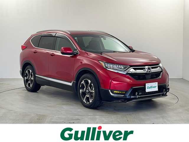 ホンダ ＣＲ－Ｖ EX・マスターピース 栃木県 2019(平31)年 3.8万km プレミアムクリスタルレッドM 純正ナビ/（BT/CD/DVD/フルセグ/AM/FM）/バックカメラ/サンルーフ/電動リアゲート/前席シートヒーター/前席パワーシート/ホンダセンシング/車線逸脱抑制機能/衝突軽減システム/横滑り防止/ブラインドスポットモニター/レーダークルーズコントロール/先行車発進お知らせ/標識認識機能/ETC2.0/ドライブレコーダー/純正アルミホイール/純正フロアマット/プッシュスタート/スマートキー/スペアキー