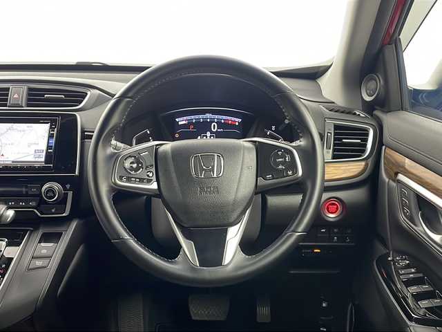 ホンダ ＣＲ－Ｖ EX・マスターピース 栃木県 2019(平31)年 3.8万km プレミアムクリスタルレッドM 純正ナビ/（BT/CD/DVD/フルセグ/AM/FM）/バックカメラ/サンルーフ/電動リアゲート/前席シートヒーター/前席パワーシート/ホンダセンシング/車線逸脱抑制機能/衝突軽減システム/横滑り防止/ブラインドスポットモニター/レーダークルーズコントロール/先行車発進お知らせ/標識認識機能/ETC2.0/ドライブレコーダー/純正アルミホイール/純正フロアマット/プッシュスタート/スマートキー/スペアキー