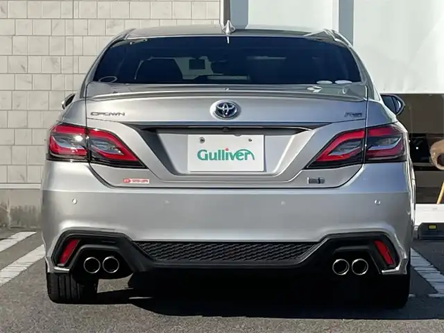 トヨタ クラウン ハイブリッド RS アドバンス 宮崎県 2018(平30)年 6.9万km プレシャスシルバー フルセグ純正ナビ/（BT）（DVD再生機能付き）/アイドリングストップ/プッシュスタート/クルーズコントロール/パワーステアリング/パーキングアシスト/パワーウィンドウ/MTモード付AT/（パドルシフト有り）/パワーシート/（Dシートメモリー付き）/純正アルミホイール/純正LEDヘッドライト/エアバックW/コーナーセンサー/純正フロアマット/ドライブレコーダー/レザーシート/オートライト/盗難防止装置/横滑り防止装置/ABS