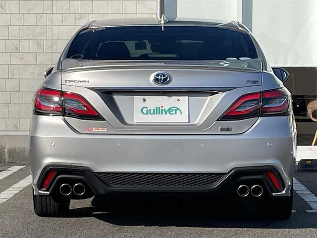 トヨタ クラウン ハイブリッド RS アドバンス 福井県 2018(平30)年 6.9万km プレシャスシルバー フルセグ純正ナビ/（BT）（DVD再生機能付き）/アイドリングストップ/プッシュスタート/クルーズコントロール/パワーステアリング/パーキングアシスト/パワーウィンドウ/MTモード付AT/（パドルシフト有り）/パワーシート/（Dシートメモリー付き）/純正アルミホイール/純正LEDヘッドライト/エアバックW/コーナーセンサー/純正フロアマット/ドライブレコーダー/レザーシート/オートライト/盗難防止装置/横滑り防止装置/ABS