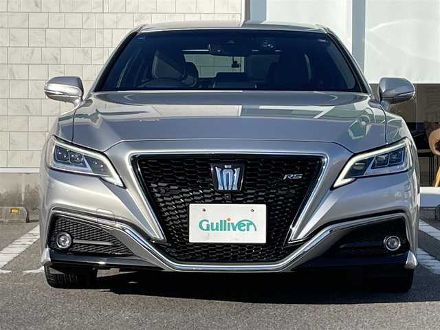 トヨタ クラウン ハイブリッド RS アドバンス 福井県 2018(平30)年 6.9万km プレシャスシルバー フルセグ純正ナビ/（BT）（DVD再生機能付き）/アイドリングストップ/プッシュスタート/クルーズコントロール/パワーステアリング/パーキングアシスト/パワーウィンドウ/MTモード付AT/（パドルシフト有り）/パワーシート/（Dシートメモリー付き）/純正アルミホイール/純正LEDヘッドライト/エアバックW/コーナーセンサー/純正フロアマット/ドライブレコーダー/レザーシート/オートライト/盗難防止装置/横滑り防止装置/ABS