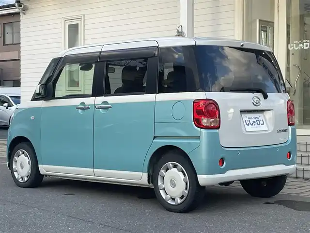 ダイハツ ムーヴ キャンバス X LTD SA Ⅱ 秋田県 2017(平29)年 13.4万km パールホワイトⅢ/ファインミントメタリック 2トーン (株)IDOMが運営する【じしゃロン秋田店】の自社ローン専用車両になります。こちらは現金またはオートローンご利用時の価格です。自社ローンご希望の方は別途その旨お申付け下さい/フルセグテレビ/メモリナビ/バックカメラ/ウィンカーミラー/ドアバイザー/プッシュスタート/両側パワースライドドア/ETC