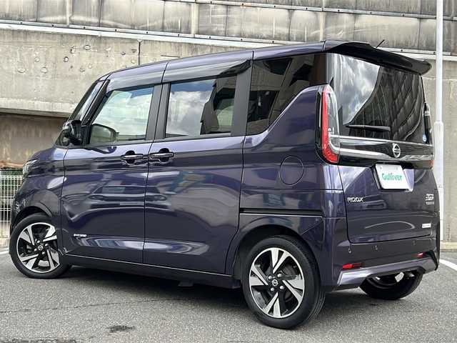 日産 ルークス HWS Gターボ プロパイロットED 愛知県 2021(令3)年 2.4万km アメジストパープル ワンオーナー/プロパイロット/Panasonic製フローティングナビ/フルセグTV・Bluetooth・AM・FM・SD・USB・CD・DVD/アラウンドビューモニター/バックカメラ/両側パワースライドドア/前後ドライブレコーダー/クリアランスソナー/SUPERCAT製レーダー/オートブレーキホールド/後席サンシェード/ETC/スマートキー/プッシュスタート/フォグランプ/純正フロアマット/純正ドアバイザー/ディーラー点検整備記録簿(R4.R5.R6)/保証書/取扱説明書/スペアスマートキー