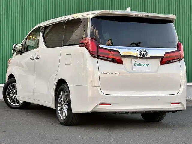 トヨタ アルファード X 宮城県 2018(平30)年 7.3万km ラグジュアリーホワイトパールクリスタルシャインガラスフレーク パワースライドドア（運転席側）/デジタルインナーミラー/ブラインドスポットモニター/スペアタイヤ/＝＝＝/セーフティセンス/・プリクラッシュセーフティ/・レーントレーシングアシスト/・オートマチックハイビーム/・レーダークルーズコントロール（全車速追従機能付）/・ロードサインアシスト/インテリジェントクリアランスソナー/アルパイン10.1インチフリップダウンモニター（RSH10S-L）/アルパイン9インチナビ（X9Z）/・CD/DVD/・Bluetooth/・フルセグTV/バックカメラ/ビルトインETC/ドライブレコーダー/パワースライドドア/革巻きステアリング/ステアリングスイッチ/電動パーキングブレーキ/ブレーキホールド/2眼LEDヘッドランプ/フォグランプ/オートライト/スマートキー＆プッシュスタート/電動格納ミラー/純正17インチAW/純正フロアマット/W/サイド/カーテンエアバッグ