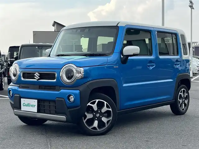 スズキ ハスラー HYBRID X 奈良県 2020(令2)年 6万km ブリスクブルーメタリック/ホワイト2トーンルーフ 社外ナビ　[KXM-E504W]/バックカメラ　/シートヒーター　/フルセグＴＶ　/ＥＴＣ　/デュアルカメラブレーキサポート　/クリアランスソナー　/ＬＥＤヘッドライト　/フォグライト　/車線逸脱警報　/純正１５インチＡＷ