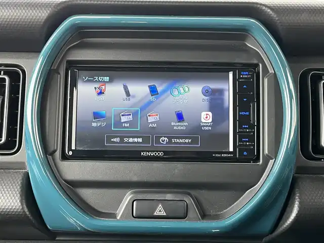 スズキ ハスラー HYBRID X 奈良県 2020(令2)年 6万km ブリスクブルーメタリック/ホワイト2トーンルーフ 社外ナビ　[KXM-E504W]/バックカメラ　/シートヒーター　/フルセグＴＶ　/ＥＴＣ　/デュアルカメラブレーキサポート　/クリアランスソナー　/ＬＥＤヘッドライト　/フォグライト　/車線逸脱警報　/純正１５インチＡＷ