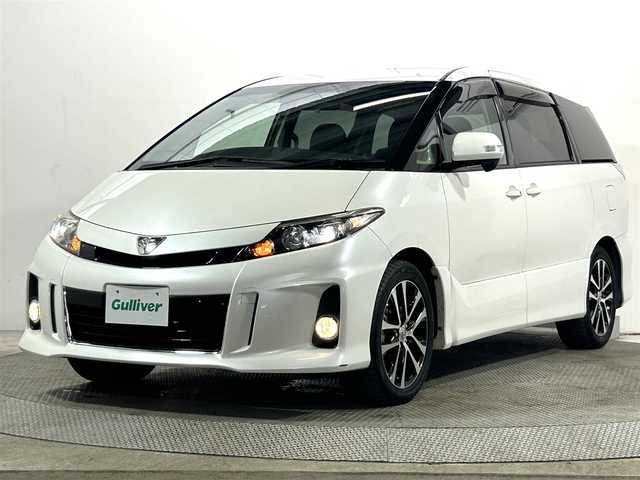 トヨタ エスティマ アエラス 大阪府 2013(平25)年 2.2万km ホワイトパールクリスタルシャイン 純正ナビ(フルセグ/DVD再生/Bluetooth) バックカメラ ETC 両側パワースライドドア クルコン オートライト スマートキー プッシュスタート HIDヘッドライト オットマン