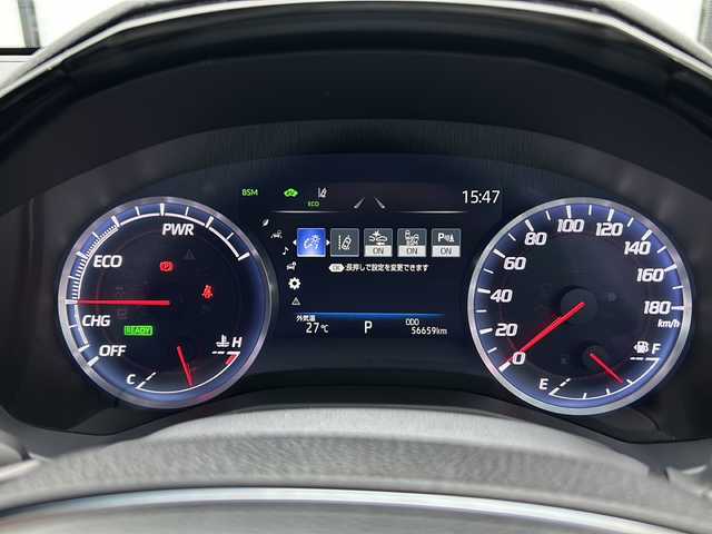 トヨタ クラウン ハイブリッド S Cパッケージ Four 山形県 2019(令1)年 5.7万km ダークブルーマイカ 禁煙車/4WD/トヨタセーフティセンス/レーンディパーチャーアラート/レーダークルーズコントロール/衝突被害軽減ブレーキ/ブラインドスポットモニター/バックカメラ/純正ナビ/（Bluetooth/AM/FM/フルセグ/USB）/ステアリングスイッチ/パドルシフト/前席パワーシート/ヘッドアップディスプレイ/黒革レザーシート/前席パワーシート/前席シートヒーター・エアシート/スマートキー×２/保証書/取扱説明書/記録簿/純正17インチアルミホイール/オートLEDライト/フォグランプ/ドアバイザー