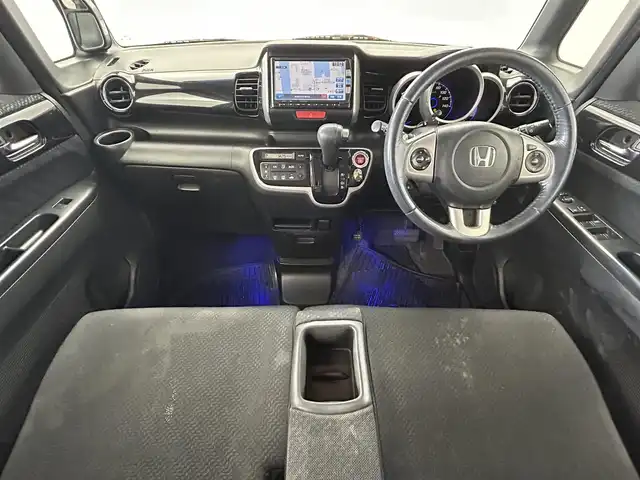 ホンダ Ｎ ＢＯＸ カスタム G ターボパッケージ 岡山県 2012(平24)年 11.7万km クリスタルブラックパール 純正ナビ/バックカメラ/両側パワースライドドア/ETC/クルーズコントロール/オートライト/HID/フォグランプ/純正アルミホイール