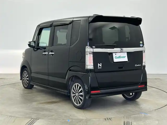 ホンダ Ｎ ＢＯＸ カスタム G ターボパッケージ 岡山県 2012(平24)年 11.7万km クリスタルブラックパール 純正ナビ/バックカメラ/両側パワースライドドア/ETC/クルーズコントロール/オートライト/HID/フォグランプ/純正アルミホイール