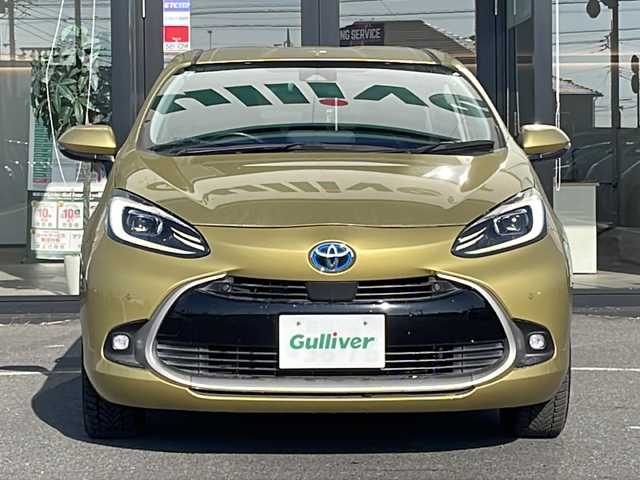 トヨタ アクア Z 茨城県 2021(令3)年 3.6万km ブラスゴールドメタリック 純正SDナビ(バックカメラ/Bluetooth)/コーナーセンサー/レーンキープアシスト/LEDオートライト/オートマチックハイビーム/サイドエアバッグ/スマートキー/冷房AAC/クルーズコントロール/USB入力端子/純正フロアマット/ハーフレザーシート/パワーシート/15インチ純正アルミホイール