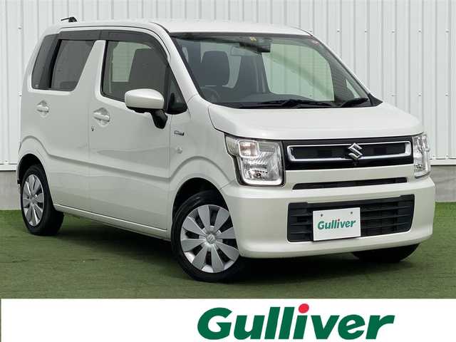 スズキ ワゴンＲ HYBRID FX 熊本県 2018(平30)年 2.9万km ピュアホワイトP 社外ナビ（CN-RE06WD）/【フルセグTV/Bluetooth/CD/DVD】/ドライブレコーダー前後/ETC/D席シートヒーター/アイドリングストップ/横滑り防止装置/フロアマット/保証書/取扱説明書/スペアキー