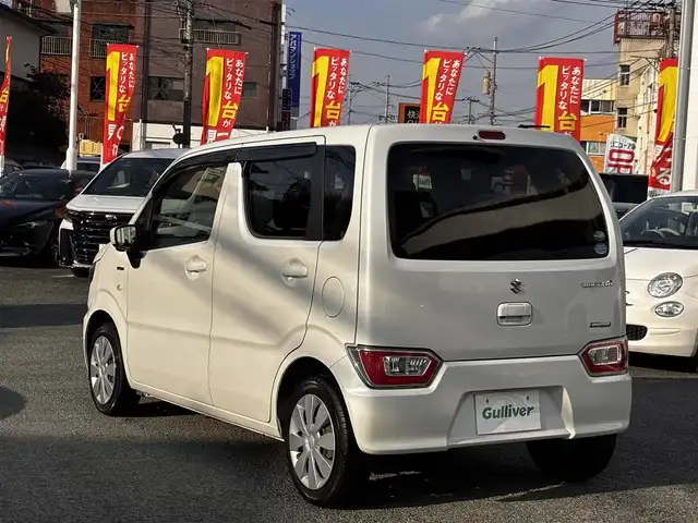 スズキ ワゴンＲ HYBRID FX 熊本県 2018(平30)年 2.9万km ピュアホワイトP 社外ナビ（CN-RE06WD）/【フルセグTV/Bluetooth/CD/DVD】/ドライブレコーダー前後/ETC/D席シートヒーター/アイドリングストップ/横滑り防止装置/フロアマット/保証書/取扱説明書/スペアキー