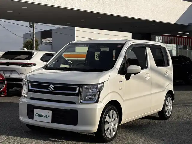スズキ ワゴンＲ HYBRID FX 熊本県 2018(平30)年 2.9万km ピュアホワイトP 社外ナビ（CN-RE06WD）/【フルセグTV/Bluetooth/CD/DVD】/ドライブレコーダー前後/ETC/D席シートヒーター/アイドリングストップ/横滑り防止装置/フロアマット/保証書/取扱説明書/スペアキー