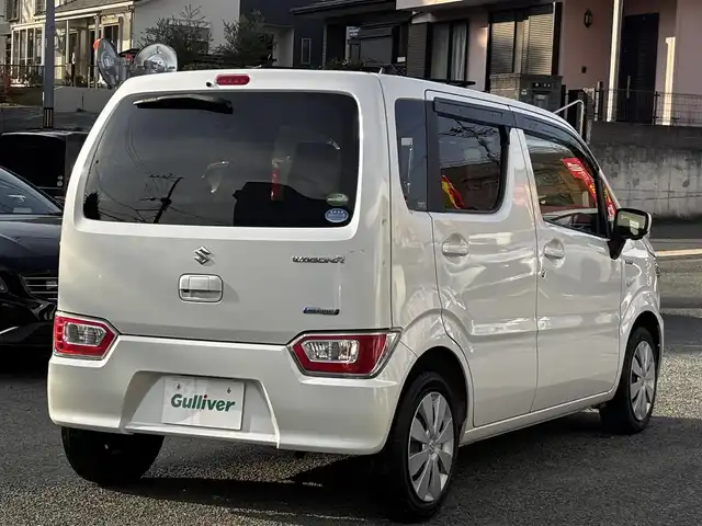 スズキ ワゴンＲ HYBRID FX 熊本県 2018(平30)年 2.9万km ピュアホワイトP 社外ナビ（CN-RE06WD）/【フルセグTV/Bluetooth/CD/DVD】/ドライブレコーダー前後/ETC/D席シートヒーター/アイドリングストップ/横滑り防止装置/フロアマット/保証書/取扱説明書/スペアキー