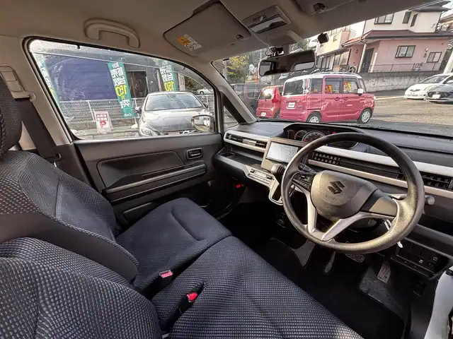 スズキ ワゴンＲ HYBRID FX 熊本県 2018(平30)年 2.9万km ピュアホワイトP 社外ナビ（CN-RE06WD）/【フルセグTV/Bluetooth/CD/DVD】/ドライブレコーダー前後/ETC/D席シートヒーター/アイドリングストップ/横滑り防止装置/フロアマット/保証書/取扱説明書/スペアキー