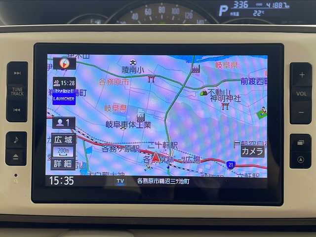 ダイハツ ムーヴ キャンバス G メイクアップ VS SAⅢ 岐阜県 2022(令4)年 4.2万km パールホワイトⅢ/ナチュラルベージュマイカメタリック 2トーン 登録時走行距離【41/887km】/純正8型ナビ/全方位モニター/スマートアシストIII/両側電動スライドドア/Bluetooth/フルセグ視聴/CD/DVD/ETC/エンジンスターター/LEDヘッドライト/プッシュスタート/スマートキー/スタッドレス4本積み込み/シートヒーター/オートライト/オートハイビーム/取扱説明書・記録簿