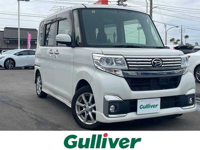 ダイハツ タント カスタム X 山口県 2016(平28)年 6.4万km パールホワイトⅢ 純正7型ナビ/バックカメラ/左側パワスラ/前方ドラレコ/フルセグTV/アイドリングストップ/横滑り防止装置