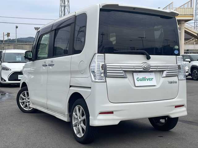 ダイハツ タント カスタム X 山口県 2016(平28)年 6.4万km パールホワイトⅢ 純正7型ナビ/バックカメラ/左側パワスラ/前方ドラレコ/フルセグTV/アイドリングストップ/横滑り防止装置