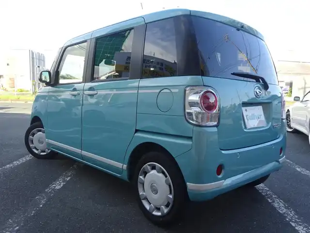 ダイハツ ムーヴ キャンバス G ホワイトアクセント リミテッド SAⅢ 静岡県 2019(令1)年 1万km ファインミントメタリック ワンオーナー/禁煙車/距離1万キロ/スマートアシストIII/・衝突回避支援ブレーキ機能　/・衝突警報機能（対車両/歩行者）/・車線逸脱警報機能　/・先行車発進お知らせ機能/・誤発進抑制制御機能（前方/後方）/・オートマチックハイビーム/純正ナビ：NSZN-W69D/(CD/DVD/BT/フルセグTV/AM/FM/Memory Music/ドライブレコーダー)/ナビ連携純正ドライブレコーダー/オート機能付き電動格納ミラー/LEDヘッドライト/純正フロアマット/両側パワースライドドア/パノラマモニター（全方位モニター）/保証書　取扱説明書　スペアキー