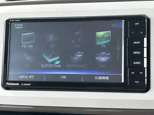 ダイハツ ムーヴ キャンバス G メイクアップ リミテッド　SAⅢ 岡山県 2020(令2)年 4万km パールホワイトⅢ/ナチュラルベージュマイカメタリック 2トーン 社外ナビ　CN-RE06WD/フルセグTV、Bluetooth、CD、DVD/全方位カメラ/前後ドライブレコーダー/オートマチックハイビーム/純正フロアマット/両側スライドドア/純正ルーフキャリア/コーナーセンサー