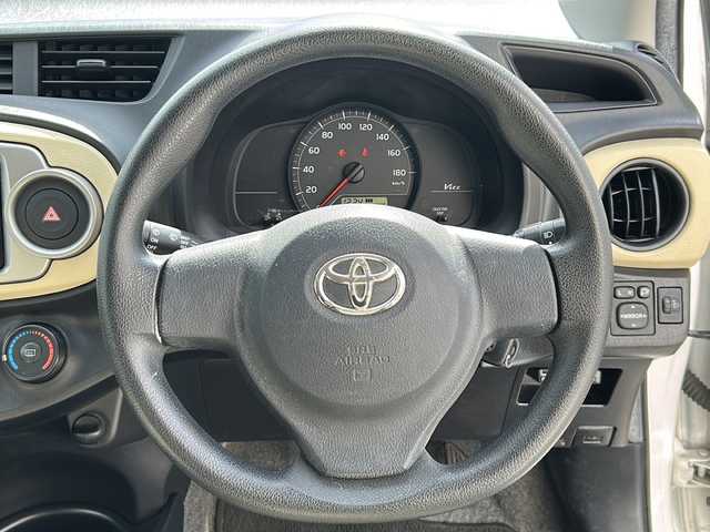 トヨタ ヴィッツ F 福島県 2011(平23)年 10.5万km スーパーホワイトⅡ ＫＥＮＷＯＯＤナビ　バックＣ　ワンセグ　ＢＴ　ＥＴＣ　電格ミラー　ＨＩＤヘッドライト　フォグランプ　助手席荷物落下ガード　純正ホイールキャップ付１４インチＳＷ　ＨＤＭＩ　リモコンキー　ドアバイザー