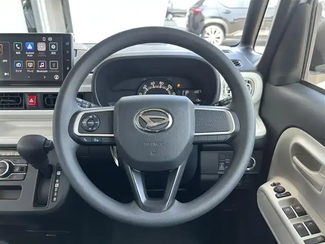 ダイハツ ムーヴ キャンバス ストライプス X 静岡県 2025(令7)年 0.1千km シャイニングホワイトパール/アプリコットピンクメタリック 届出済未使用車/登録時走行距離13km/スマートアシスト/純正９型ディスプレイオーディオ/フルセグＴＶ/バックカメラ/ＡＰＰＬＥＣＡＲＰＬＡＹ/ＨＤＭＩ接続/BTオーディオ/ＵＳＢ接続/ワイヤレス充電Ｑｉ/両側電動スライドドア/スマートキー/オートハイビーム