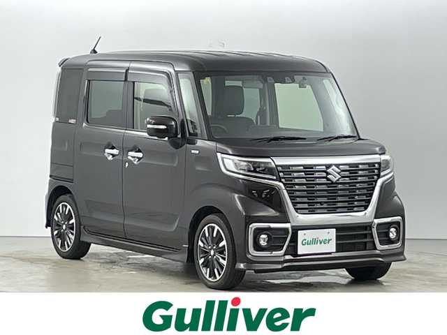 スズキ スペーシア カスタム HYBRID XS 愛知県 2020(令2)年 4.7万km アーバンブラウンパールメタリック 禁煙車/純正8インチナビ/（ＤＶＤ/フルセグTV/Bluetooth/ＡＭ/ＦＭ）/全方位カメラ/スズキセーフティサポート/・衝突軽減ブレーキ/・レーンキープアシスト/・パーキングセンサー/ヘッドアップディスプレイ/ETC/前後ドライブレコーダー/ハーフレザーシート/シートヒータ/両側パワースライドドアー/ＬＥＤヘッドライト/フロントフォグランプ/オートライト/スマートキー/プッシュスタート/純正１５インチアルミホイール/純正フロアマット