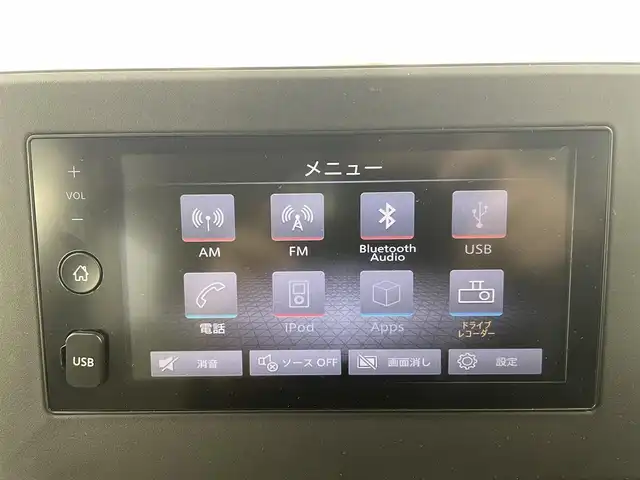 日産 デイズ X 熊本県 2021(令3)年 1.3万km 黒 純正ディスプレイオーディオ/BT/USB/AM/FM/バックカメラ/前後ドラレコ/エマージェンシーブレーキ/車線逸脱警報/コーナーセンサー/オートライト/・ハロゲンライト/・ヘッドライトレベライザー/純正ドアバイザー/純正フロアマット/プッシュスタート/・スマートキー/・スペアキー×１