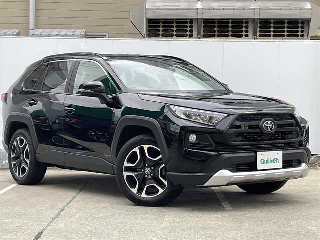 トヨタ ＲＡＶ４ アドベンチャー 青森県 2019(令1)年 4.9万km アティチュードブラックマイカ 4WD/純正メモリナビ/純正フルセグTV/【Bluetooth/CD/DVD/USB】/純正アルミ/純正フロアマット/レザーシート/シートヒーター/エアシート/ステアリングヒーター/ビルトインETC/社外ドラレコ/トヨタセーフティセンス/・レーンディパーチャーアラート/・レーダークルーズコントロール/・ロードサインアシスト/・オートマチックハイビーム、オートライト/・プリクラッシュセーフティ/ダウンヒルアシストコントロール/ブレーキホールド/横滑り防止装置/盗難防止装置/エアバッグダブル＋サイド/ルーフレール/保証書/取扱説明書