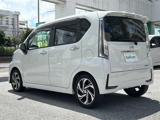 ダイハツ ムーヴ カスタム RS ハイパーLTD SAⅢ 沖縄県 2018(平30)年 3.7万km パールホワイトⅢ 純正ナビ　/（ＡＭ／ＦＭ／ＣＤ／ＤＶＤ／ＢＴ）　/全方位モニター　/フルセグＴＶ　/ハーフレザー　/シートヒーター　/ドラレコ　/コーナーセンサー　/衝突軽減　/純正フロアマット　/オートマチックハイビーム/オートライト/純正15AW/スマートキー/LEDヘッドライト/横滑り防止