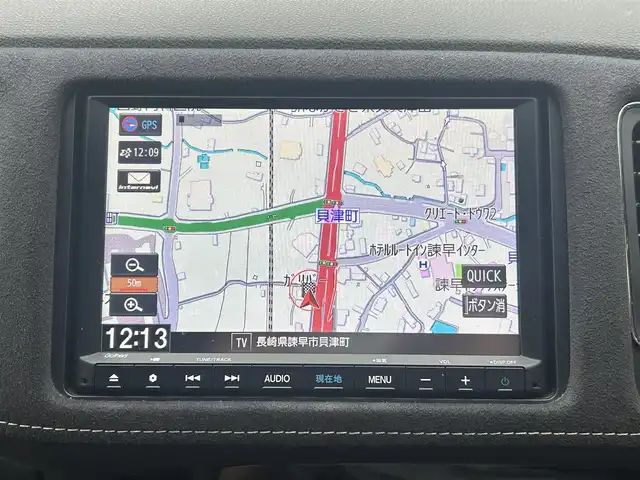 ホンダ ヴェゼル ハイブリッド RS ホンダセンシング 長崎県 2019(令1)年 6.3万km クリスタルブラックパール 純正8インチナビ/（CD/DVD/BT/フルセグ）/バックカメラ/衝突軽減システム/レーンアシスト/ハーフレザーシート/シートヒーター/パドルシフト/レーダークルーズ/ETC/オートライト/純正18インチAW