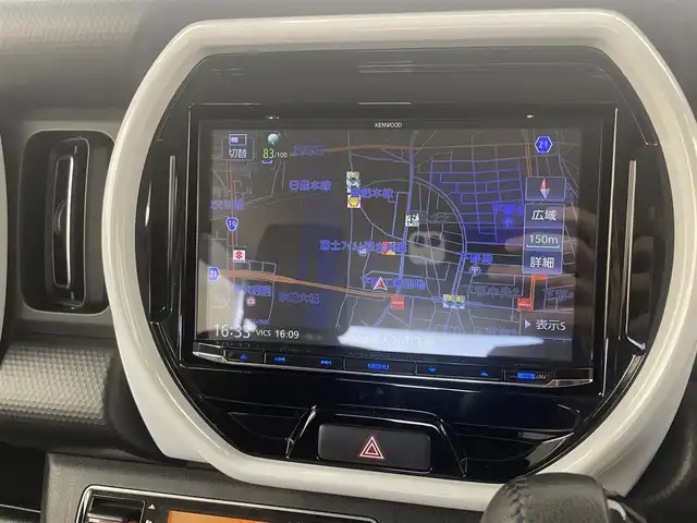 スズキ ハスラー HYBRID X 大分県 2024(令6)年 1.9万km シフォンアイボリーM 衝突軽減ブレーキ/レーンアシスト/オートハイビーム/社外SDナビ/（フルセグ/CD/DVD/Bluetooth）/前後ドライブレコーダー/前席シートヒーター/ステアリングスイッチ/電動格納ミラー/スマートキー・プッシュスタート/オートライト/LEDヘッドライト/保証書・取扱説明書