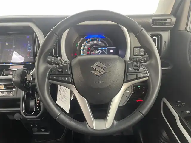 スズキ ハスラー HYBRID X 大分県 2024(令6)年 1.9万km シフォンアイボリーM 衝突軽減ブレーキ/レーンアシスト/オートハイビーム/社外SDナビ/（フルセグ/CD/DVD/Bluetooth）/前後ドライブレコーダー/前席シートヒーター/ステアリングスイッチ/電動格納ミラー/スマートキー・プッシュスタート/オートライト/LEDヘッドライト/保証書・取扱説明書