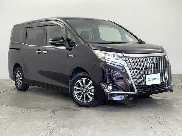 トヨタ エスクァイア ハイブリッド Gi 兵庫県 2019(令1)年 7.1万km ボルドーマイカメタリック ・純正10.5インチナビ&TV&CD&DVD&SD&BT/・バックカメラ/・両側パワースライドドア/・ビルトインETC/・スマートキー/・革シート/・前席シートヒーター/・クルーズコントロール/・nanoe/・トヨタセーフティセンス/・プリクラッシュセーフティ/・レーンディパーチャーアラート/・パーキングサポートブレーキ/・クリアランスソナー/・オートマチックハイビーム/・トラクションコントロール/・LEDヘッドライト/・LEDフォグライト