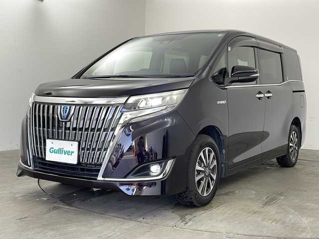 トヨタ エスクァイア ハイブリッド Gi 兵庫県 2019(令1)年 7.1万km ボルドーマイカメタリック ・純正10.5インチナビ&TV&CD&DVD&SD&BT/・バックカメラ/・両側パワースライドドア/・ビルトインETC/・スマートキー/・革シート/・前席シートヒーター/・クルーズコントロール/・nanoe/・トヨタセーフティセンス/・プリクラッシュセーフティ/・レーンディパーチャーアラート/・パーキングサポートブレーキ/・クリアランスソナー/・オートマチックハイビーム/・トラクションコントロール/・LEDヘッドライト/・LEDフォグライト
