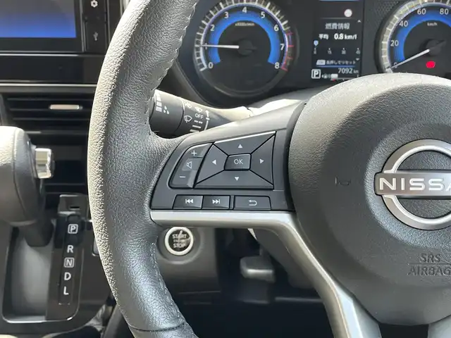 日産 ルークス HWS Gターボ プロパイロットED 滋賀県 2023(令5)年 0.7万km ホワイトパール 純正9インチディスプレイオーディオ/（Bluetooth/AppleCarPlay/iPod）/全方位カメラ/前後コーナーセンサー/両側パワースライドドア/追従型クルーズコントロール/衝突被害軽減ブレーキ/ETC/電動パーキングブレーキ/オートホールドブレーキ/スマートキー/プッシュスタート/オートライト