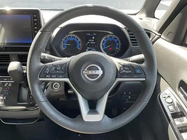 日産 ルークス HWS Gターボ プロパイロットED 滋賀県 2023(令5)年 0.7万km ホワイトパール 純正9インチディスプレイオーディオ/（Bluetooth/AppleCarPlay/iPod）/全方位カメラ/前後コーナーセンサー/両側パワースライドドア/追従型クルーズコントロール/衝突被害軽減ブレーキ/ETC/電動パーキングブレーキ/オートホールドブレーキ/スマートキー/プッシュスタート/オートライト