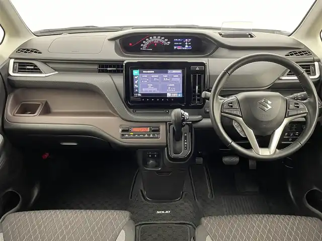 スズキ ソリオ バンディット HV MV 宮城県 2021(令3)年 4.4万km ピュアホワイトP 純正９型ナビ/両側パワースライドドア/全周囲カメラ/ヘッドアップディスプレイ/シートヒーター/パーキングセンサー/アダプティブクルーズコントロール/LEDヘッドライト/セーフティサポート/フルセグTV/スマートフォン連携/ミラー型ドライブレコーダー/CD/DVDプレーヤー/ETC/禁煙車