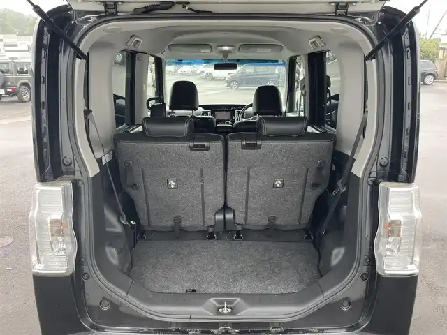 ダイハツ タント カスタム RS トップED SA 愛媛県 2015(平27)年 7.6万km ブラックマイカメタリック 社外ナビ（Bluetooth/SD/CD/DVD/ワンセグTV)/バックカメラ/両側パワースライドドア/ハーフレザーシート/ETC/社外16インチアルミホイール/純正フロアマット/純正ドアバイザー/LEDヘッドライト/フォグランプ/ABS/レーンキープアシスト/横滑り防止装置/盗難防止装置/衝突被害軽減ブレーキ/取扱説明書