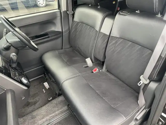 ダイハツ タント カスタム RS トップED SA 愛媛県 2015(平27)年 7.6万km ブラックマイカメタリック 社外ナビ（Bluetooth/SD/CD/DVD/ワンセグTV)/バックカメラ/両側パワースライドドア/ハーフレザーシート/ETC/社外16インチアルミホイール/純正フロアマット/純正ドアバイザー/LEDヘッドライト/フォグランプ/ABS/レーンキープアシスト/横滑り防止装置/盗難防止装置/衝突被害軽減ブレーキ/取扱説明書