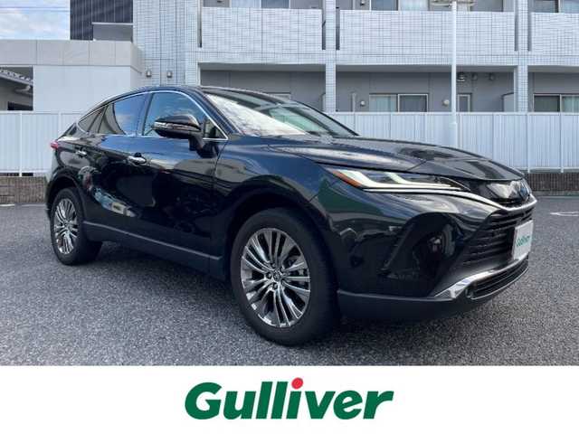 トヨタ ハリアー ハイブリッド Z レザーパッケージ 愛知県 2020(令2)年 7.5万km プレシャスブラックパール ワンオーナー/4WD/純正メーカーナビ(AM/FM/BT/USB/フルセグTV)/トヨタセーフティセンス/　・プリクラッシュセーフティー/　・ブラインドスポットモニター/　・クリアランスソナー/　・リアクロストラフィックアラート/　・レーントレーシングアシスト/　・パーキングサポートブレーキ/　・ロードサインアシスト/レザーシート/パノラミックビューモニタ/デジタルインナーミラー（ドラレコ付）/ヘッドアップディスプレイ/メモリー機能付きパワーシート/シートヒーター（D/N席）/シートベンチレーション（D/N席）/ハンドルヒーター/電動パーキングブレーキ/ブレーキホールド/ドライブモード切替/純正19インチアルミホイール/ビルドインETC2.0/スマートキー/スペアキー×1/取説/保証書