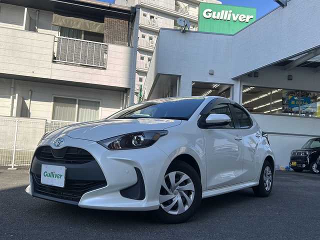 トヨタ ヤリス G 宮崎県 2021(令3)年 4.7万km ホワイトパールクリスタルシャイン 純正ナビ Bluetooth バックカメラ USB入力端子 ETC 前方のみドライブレコーダー 前後コーナーセンサー パワーステアリング パワーウィンドウ LEDライト 衝突軽減システム オートライト レーダークルーズコントロール