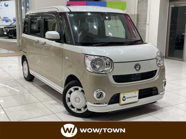 ダイハツ ムーヴ キャンバス X メイクアップ リミテッド SAⅢ 埼玉県 2019(平31)年 4.1万km パールホワイトⅢ/ナチュラルベージュマイカメタリック 2トーン スマートアシスト3/純正ナビ/　　CD/DVD/BT/フルセグTV/パノラマモニター/両側パワースライドドア/オートライト/オートハイビーム/アイドリングストップ/ステアリングスイッチ/プッシュスタート/ETC/禁煙車