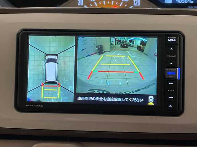 ダイハツ ムーヴ キャンバス X メイクアップ リミテッド SAⅢ 埼玉県 2019(平31)年 4.1万km パールホワイトⅢ/ナチュラルベージュマイカメタリック 2トーン スマートアシスト3/純正ナビ/　　CD/DVD/BT/フルセグTV/パノラマモニター/両側パワースライドドア/オートライト/オートハイビーム/アイドリングストップ/ステアリングスイッチ/プッシュスタート/ETC/禁煙車